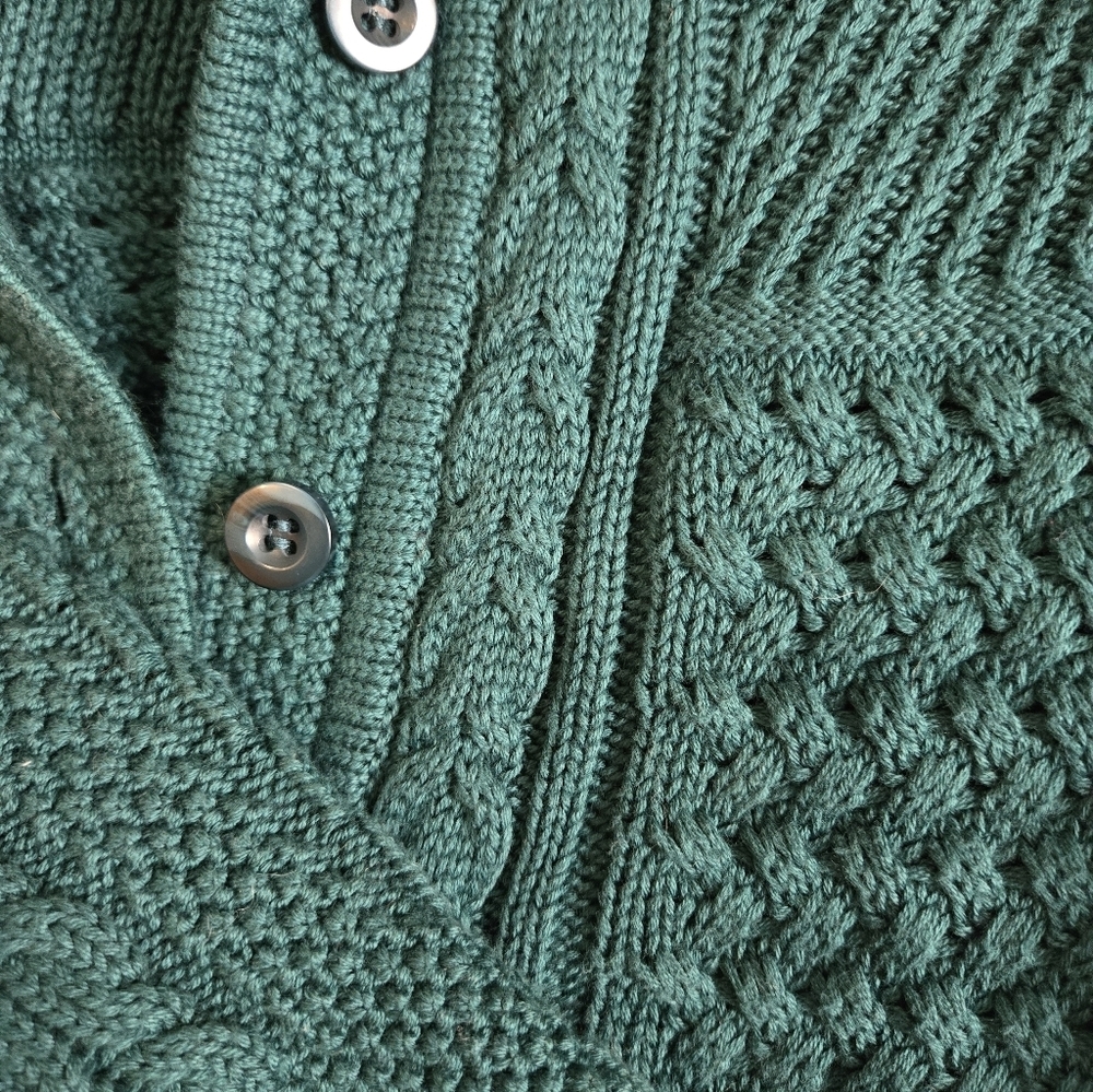 L.L. Bean Stitchworks Teal Cable Knit Sweater - Picture 4 of 4